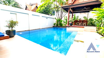 เช่าบ้านเดี่ยว วัน แบงค็อก   : 🔼🔽 AccomA 📩 Pet friendly,Private Swimming Pool 4 BR House in Khlong Tan Nuea (AA36081)