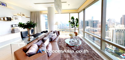 คอนโดให้เช่า : 🔼🔽 AccomA 📩 Luxury Penthouse with Expansive Balcony | Panoramic City & RBSC Golf Course Views at 185 Rajadamri ( AA22218 )