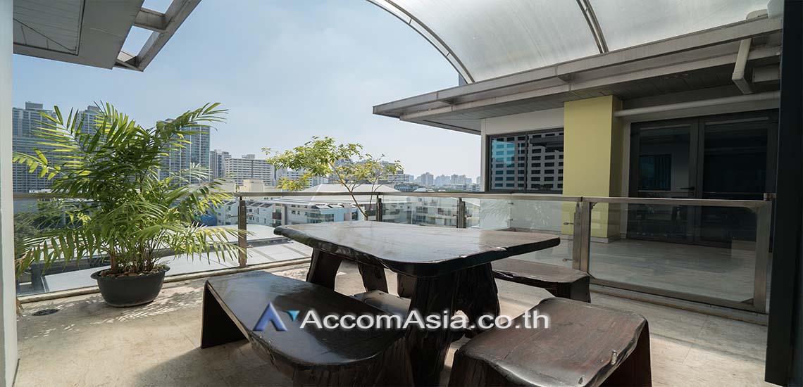 รูป 🔼🔽 AccomA 📩 Duplex Condo,Double High Ceiling,Big Balcony 3 BR Condominium @Baan Saraan (AA24963) - รูปที่ 6/12
