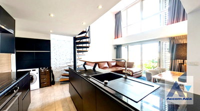 คอนโดให้เช่า : 🔼🔽 AccomA 📩 Duplex Condo,Fully Furnished,Penthouse,Top floor 2 BR Condominium @DLV Thong Lo 20 (AA42534)