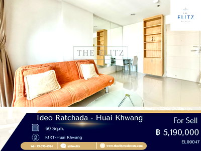 ขายคอนโด : ✨ โลเคชั่นที่คนเมืองต้องการ IDEO Ratchada–Huai Khwang ใกล้ MRT ห้วยขวาง เดินทางสะดวก ใช้ชีวิตง่าย ครบทุกไลฟ์สไตล์