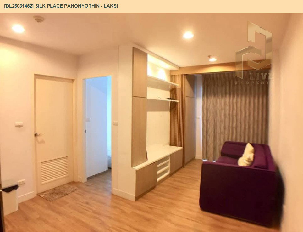 รูป DL26031452 ให้เช่าคอนโด ซิลค์ เพลส พหลโยธิน - หลักสี่ (Silk Place Pahonyothin - Laksi) ใกล้ BTS วัดพระศรีมหาธาตุ พร้อมเข้าอยู่ โทรด่วน 0800343450 LineID @655ebbvc - รูปที่ 2/10
