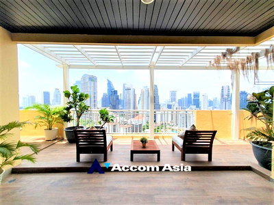 คอนโดให้เช่า : 🔼🔽 AccomA 📩 Penthouse with Large Balcony and City View (AA32862)