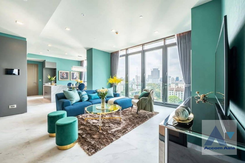 รูป 🔼🔽 AccomA 📩 Luxury high-rise condominium with elegant blue interiors at The Monument Thong Lo - รูปที่ 2/19