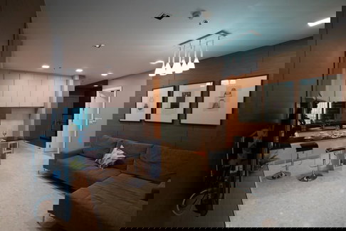 RS5569 For Rent: Nusasiri Grand Condominium, directly next to BTS Ekkamai (0 meters), in the heart of Ekkamai.