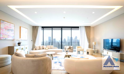 คอนโดให้เช่า : 🔼🔽 AccomA 📩 Big Balcony,Penthouse 5 BR Condominium @The Residences at Sindhorn Kempinski Hotel Bangkok (AA40113)