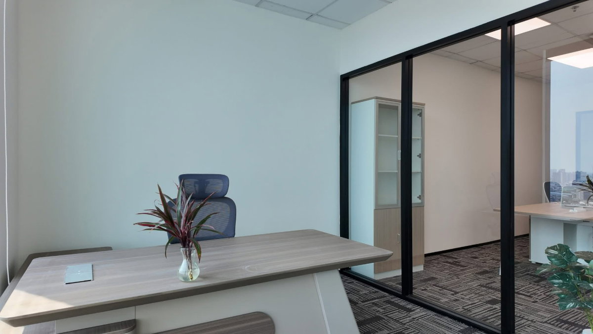 รูป OK Space Punn ออฟฟิศแต่งครบย่านพระราม 4 ใกล้ MRT คลองเตย วิวโค้งน้ำบางกระเจ้า ชั้น 28 เนื้อที่ 42 ตร.ม. ค่าเช่า 50,400 บาท*/ตรม./เดือน - รูปที่ 11/14