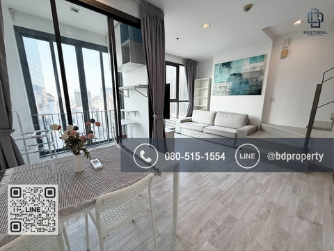 BESTDEAL FOR RENT CONDO. “Ideo Mobi Rama 9”2bedroom Duplex 62sqm. Rental 26,000 THB /month Near Phraram Kao 9 MRT Station 80 meters.