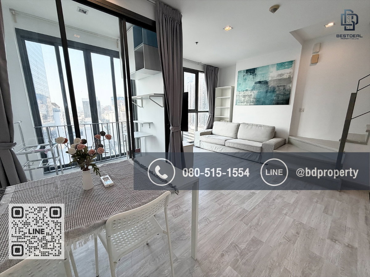 รูป estdeal ให้เช่า Duplex 2 Bed ราคา 26,000 เดือนเท่านั้น ห้องสวย Fully Furnished พร้อมเข้าอยู่ใกล้MRT และ เซ็นทรัลพระราม 9 เพียง 80 ม. - รูปที่ 1/17