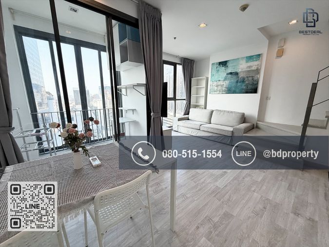 estdeal ให้เช่า Duplex 2 Bed  ราคา 26,000 เดือนเท่านั้น ห้องสวย Fully Furnished พร้อมเข้าอยู่ใกล้MRT และ เซ็นทรัลพระราม 9 เพียง 80 ม.