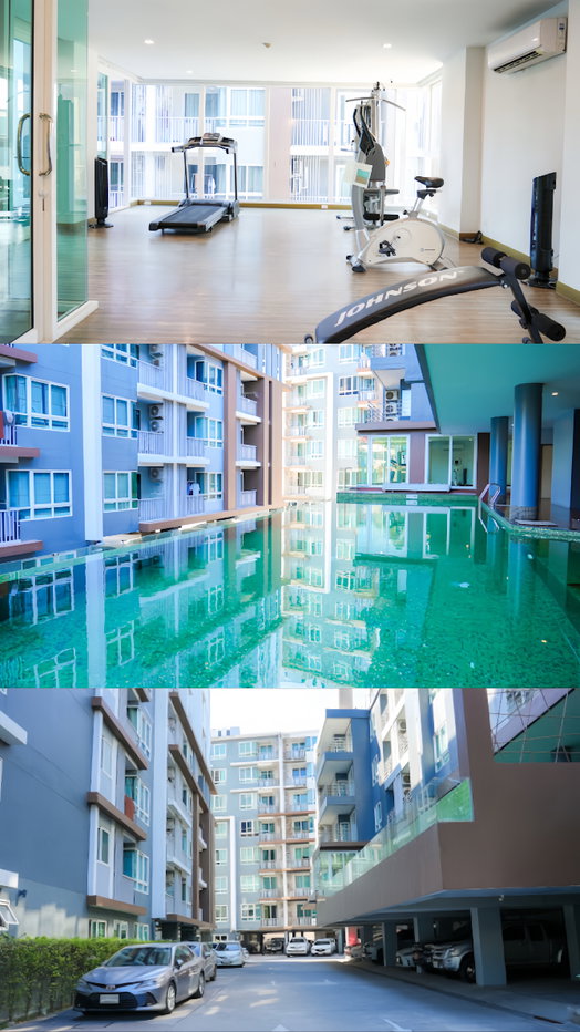 รูป ขายคอนโด 2 ห้องนอน 2 ห้องน้ำ The Piano อ่าวอุดม ศรีราชา วิวสระน้ำ - รูปที่ 10/10