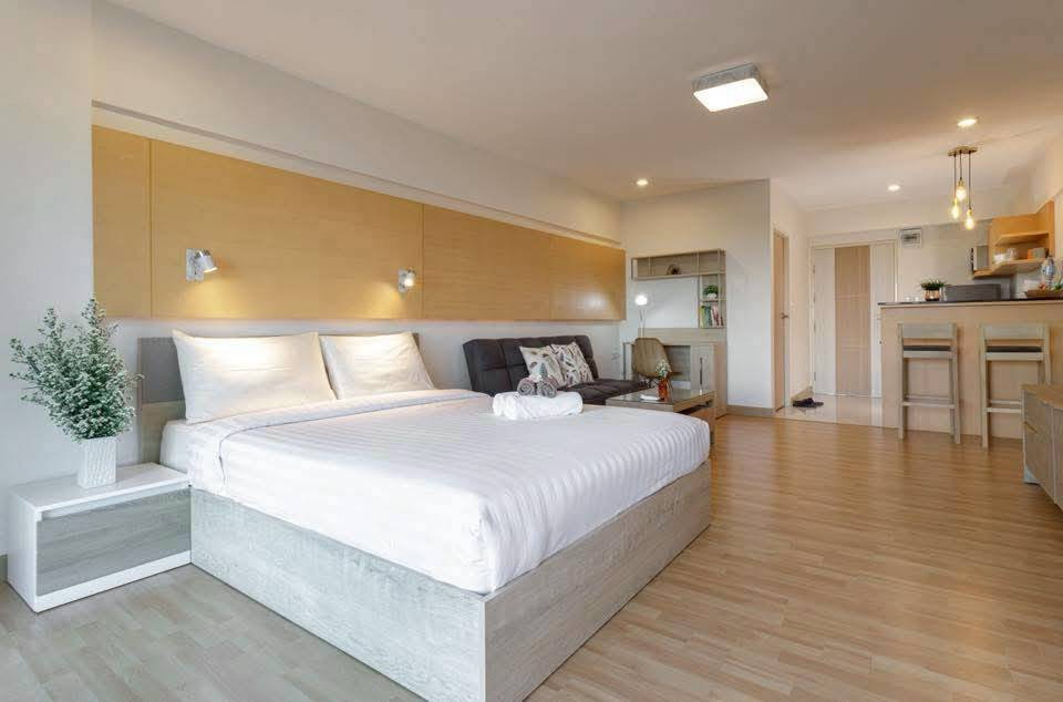 รูป ชมดอย คอนโด (ตึกเหลี่ยม) ถนนคันคลอง ระหว่างย่านนิมมาน และมหาวิทยาลัยเชียงใหม่ ค่าเช่า (รวมอินเทอร์เน็ตความเร็วสูงแล้ว) 12,000 บาท/เดือน - รูปที่ 8/8