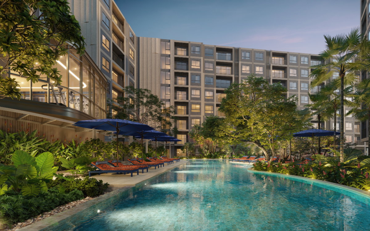 3 km from beach Long pool view, near shopping, cafe, restaurant