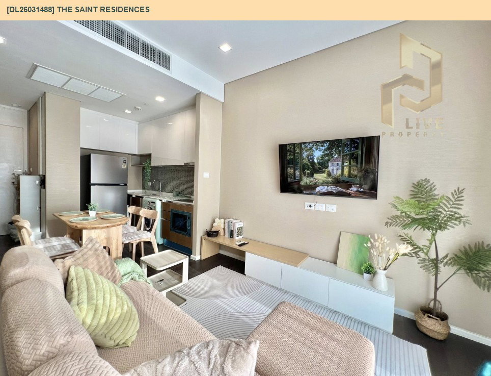 รูป DL26031488 ให้เช่าคอนโด เดอะ เซนต์ เรสซิเดนซ์ (The Saint Residences) ใกล้ MRT พหลโยธิน พร้อมเข้าอยู่ โทรด่วน 0656259498 LineID @257sxzzu - รูปที่ 2/7