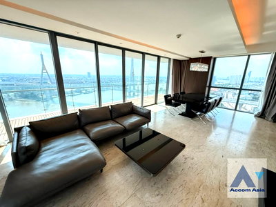ขายคอนโด : 🔼🔽 AccomA 📩 Big Balcony,Fully Furnished,Newly renovated,Riverside / River View 3 BR Condominium @The Pano (AA41364)