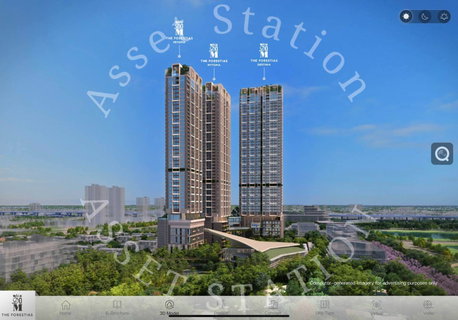 🚅 For Sale: 2-Bedroom Condo 📍Whizdom The Forestias Convenient transportation with public transit 🚆 Close to the Dark Green BTS Line