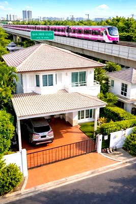 เช่าบ้านเดี่ยว ถนนแจ้งวัฒนะ : ถูกที่สุดในโลก ใกล้ เซ็นทรัล แจ้งวัฒนะ 900 ม. ให้เช่าบ้านเดี่ยว 2 ชั้น 3 นอน 3 น้ำ และบิ๊กซี แจ้งวัฒนะ MRT เลี่ยงเมืองปากเกร็ด