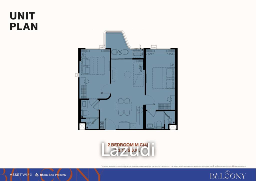 picture 2 Bed 2 Bath 50.64 SQ.M The Balcony - 2/3