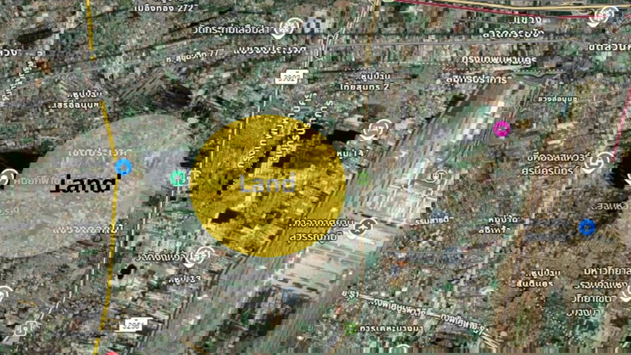 รูป ขายที่ดิน ถนนเฉลิมพระเกียรติ ร.9  ซอย 48 ใกล้โรงเรียนนานาชาติ Pan – Asia  - รูปที่ 4/4