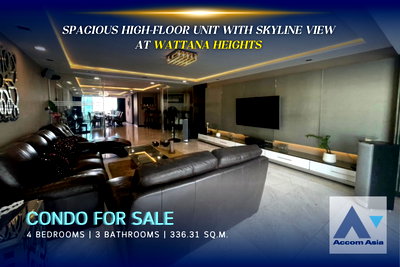 Condos for sale : 🔼🔽 AccomA 📩 Spacious high-floor unit with skyline view at Wattana Heights (AA39709)