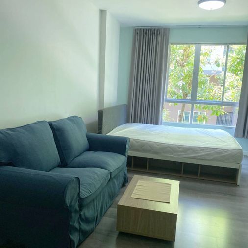 ให้เช่าคอนโด D Condo Campus Resort Bangna เฟอร์ฯครบพร้อมอยู่ (มีเครื่องซักผ้า) ใกล้ ม.ABAC บางนา ทำเลดีเดินทางสะดวก