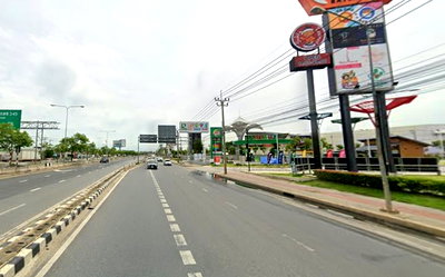 ที่ดิน ปากเกร็ด นนทบุรี : ขายที่ดินแปลงใหญ่ ถมแล้ว หน้ากว้างติดถนน ใกล้โรงเรียนนานาชาติสิงคโปร์นนทบุรี 