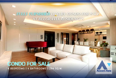 Condos for sale The Stock Exchange of Thailand : 🔼🔽 AccomA 📩 Elegant condo with large balcony in Phrom Phong at Belgravia Residences (AA32836)