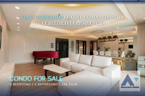🔼🔽 AccomA 📩 Elegant condo with large balcony in Phrom Phong at Belgravia Residences (AA32836)