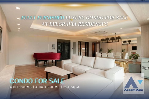 🔼🔽 AccomA 📩 Elegant condo with large balcony in Phrom Phong at Belgravia Residences (AA32836)