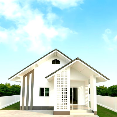 บ้านเดี่ยว ชลบุรี : บ้านสร้างใหม่ 59 ตร.วา ใกล้นิคมแหลมฉบัง