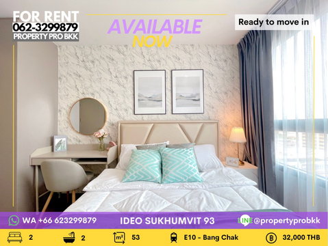 🌟 Live Next to BTS – Stylish 2BR @ Ideo Sukhumvit 93 🌟