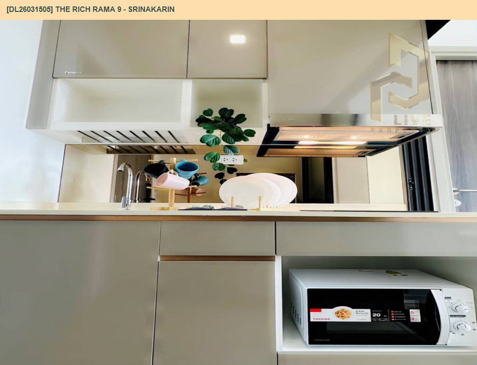 รูป DL26031505 ขายคอนโด เดอะริช พระราม 9 - ศรีนครินทร์ (The Rich Rama 9 - Srinakarin) ใกล้ AIRPORT RAIL LINK หัวหมาก พร้อมเข้าอยู่ โทรด่วน 0653619502 LineID @897iyzll - รูปที่ 9/16