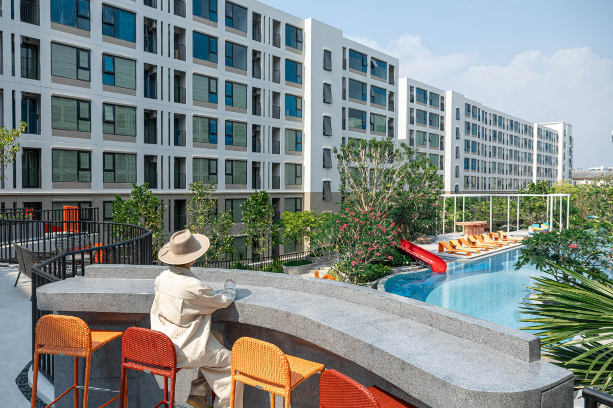 รูป คอนโดบางแสน Kave Coco Bangsaen ห้องใหญ่ 1 Bed Extra (28 ตร.ม.+) ตู้เสื้อผ้า 2 ชุด อยู่สบาย เก็บของจุใจ ใกล้ ม.บูรพา! - รูปที่ 23/25