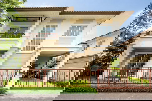 เทพารักษ์-วงแหวน บ้านเดี่ยว 2 ชั้น 3 นอน 2 น้ำ ใกล้ BTS เทพารักษ์ 1.8 กม. บ้านมุม 56 ตร.ว. 230 ตร.ม. ตลาดแพรกษา 1.6 กม.