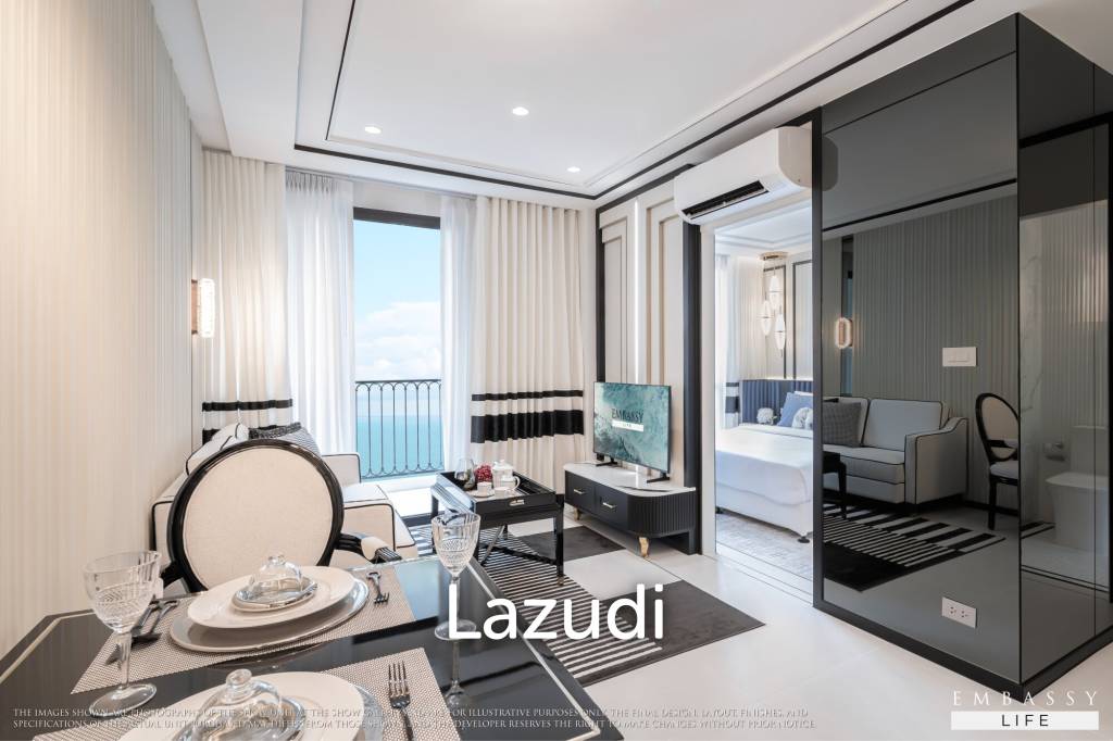 รูป Embassy Life 1 ห้องนอน 1 ห้องน้ำ 35 ตร.ม. - รูปที่ 3/4