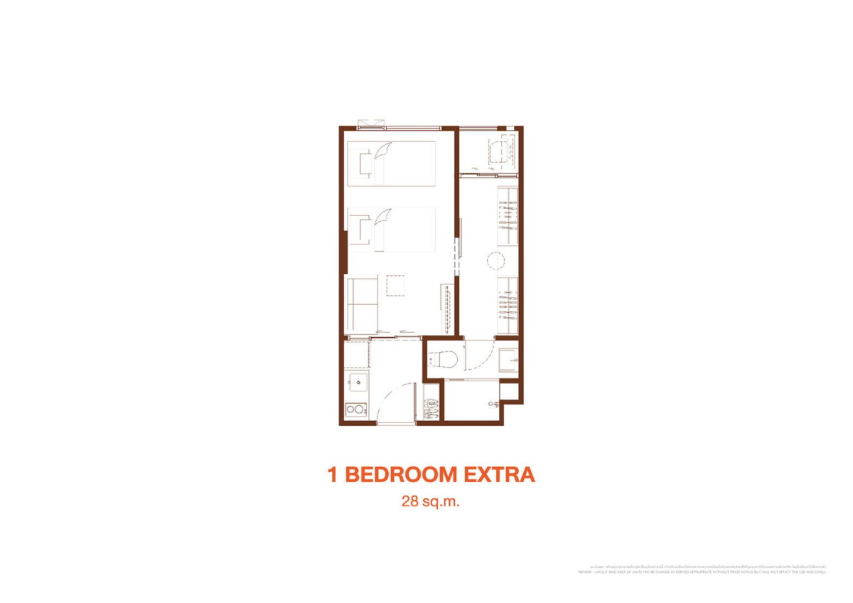 รูป คอนโดบางแสน Kave Coco Bangsaen ห้องใหญ่ 1 Bed Extra (28 ตร.ม.+) ตู้เสื้อผ้า 2 ชุด อยู่สบาย เก็บของจุใจ ใกล้ ม.บูรพา! - รูปที่ 10/25