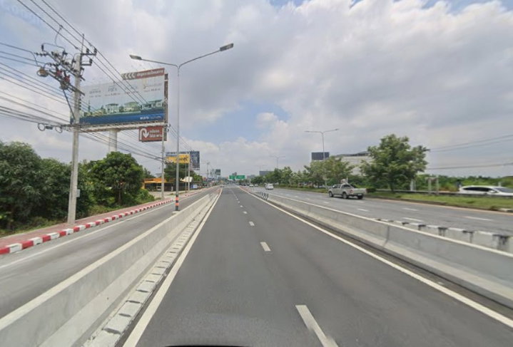 รูป ขายที่ดินแปลงใหญ่ ถมแล้ว หน้ากว้างติดถนน ใกล้โรงเรียนนานาชาติสิงคโปร์นนทบุรี  - รูปที่ 3/4