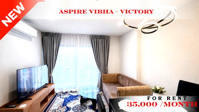 Condos for rent Bangkok : 🍀🍀🍀 Fully Furnished 💝 For Rent 📌 Aspire Vibha – Victory Condominium (Line: @rent2022) ✨ Ready to move in 🆔 PC: A10230