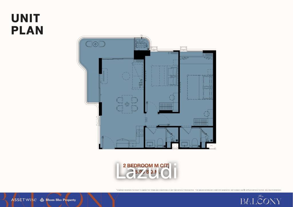 picture 2 Bed 2 Bath 50.64 SQ.M The Balcony - 1/3