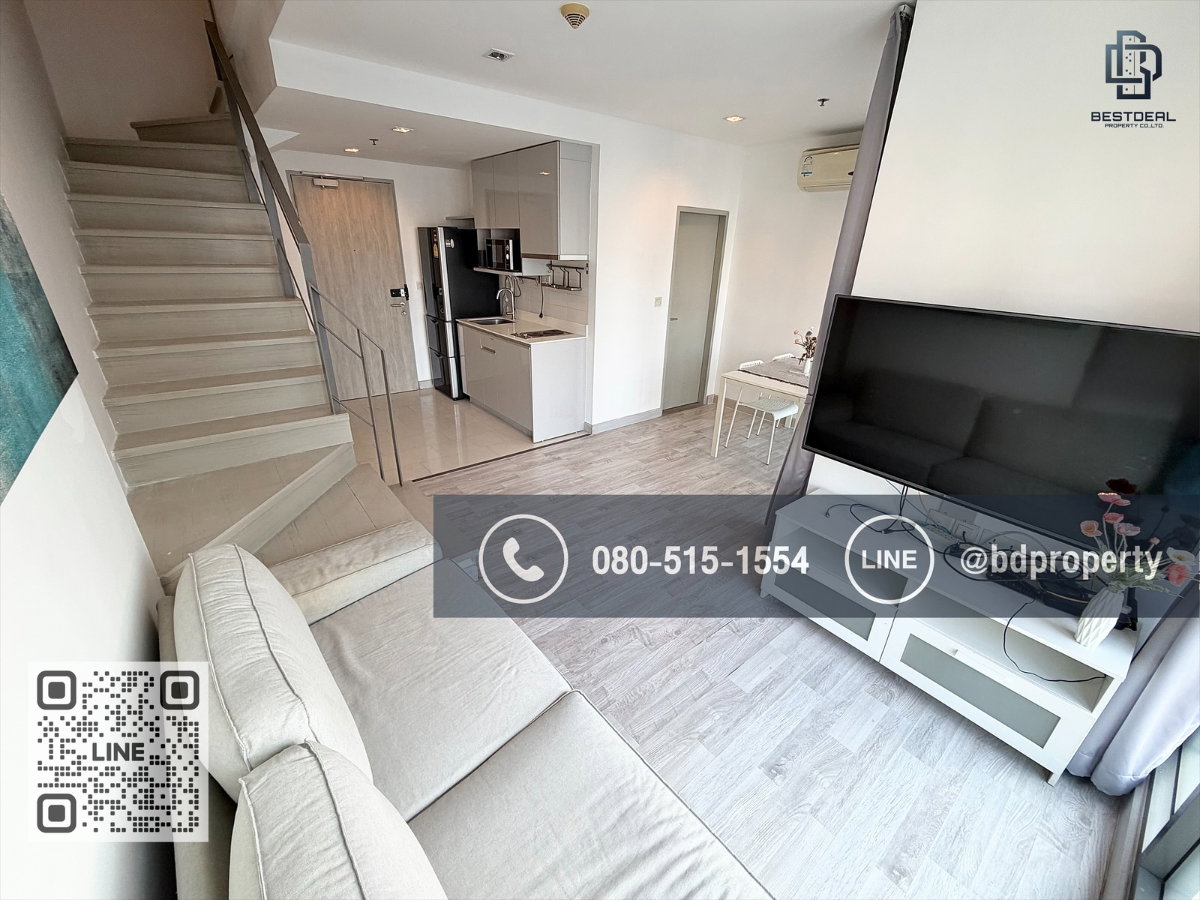 รูป estdeal ให้เช่า Duplex 2 Bed ราคา 26,000 เดือนเท่านั้น ห้องสวย Fully Furnished พร้อมเข้าอยู่ใกล้MRT และ เซ็นทรัลพระราม 9 เพียง 80 ม. - รูปที่ 5/17