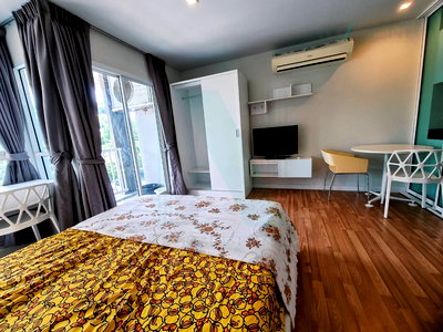 เช่าคอนโด ตลาดนัดเลียบด่วน รามอินทรา : 🎊 ให้เช่าคอนโด วี คอนโด เอกมัย-รามอินทรา อาคาร D ชั้น 2 สตูดิโอ ขนาด 27 ตรม ใกล้ ตลาดนัดเลียบด่วน