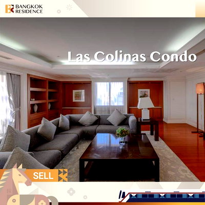 ขายคอนโด : ขายเพนท์เฮ้าส์หรู Las Colinas Condo ใกล้ BTS อโศก 5 ห้องนอน เพดานสูง โปร่งโล่ง