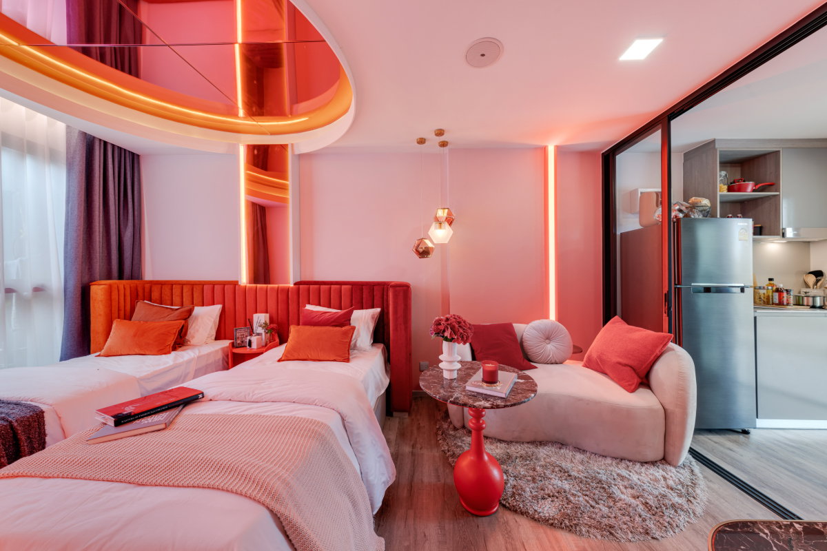 รูป คอนโดบางแสน Kave Coco Bangsaen ห้องใหญ่ 1 Bed Extra (28 ตร.ม.+) ตู้เสื้อผ้า 2 ชุด อยู่สบาย เก็บของจุใจ ใกล้ ม.บูรพา! - รูปที่ 4/25