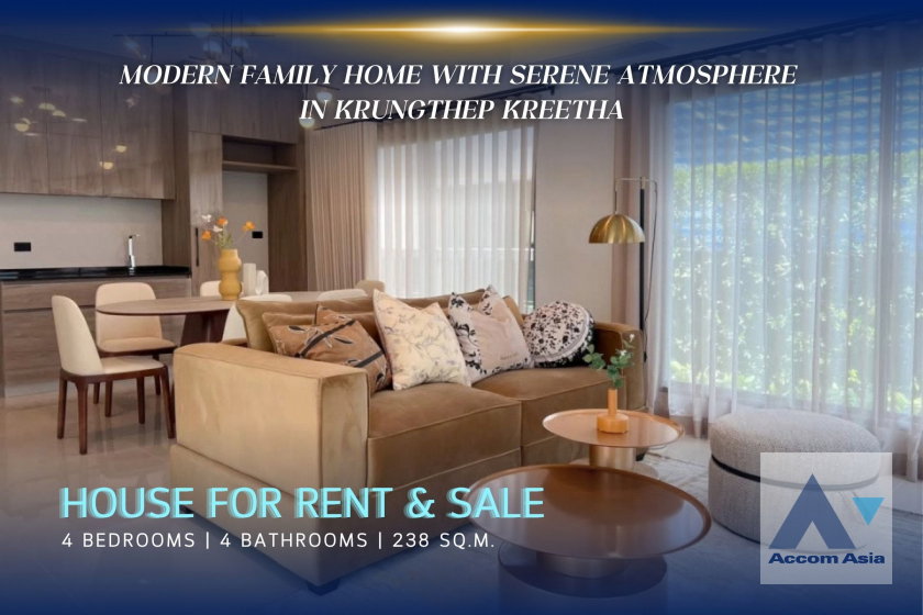 รูป 🔼🔽 AccomA 📩 Modern family home with serene atmosphere in Krungthep Kreetha (AA44199) - รูปที่ 1/15