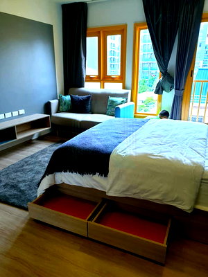 คอนโดให้เช่า : 🎊 ให้เช่าคอนโด เดอะ เบส สุขุมวิท 50 อาคาร B ชั้น 4 สตูดิโอ ขนาด 25.00 ตรม ใกล้ Century The Movie Plaza