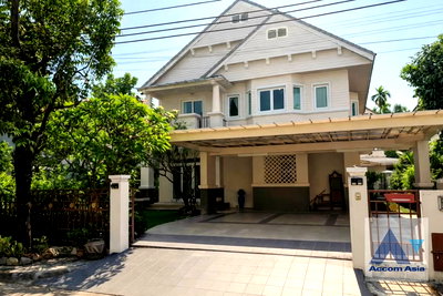 Houses for sale Bangna Commercial College : 🔼🔽 AccomA 📩  4 BR House @Panya Pattanakarn Village (AA45743)