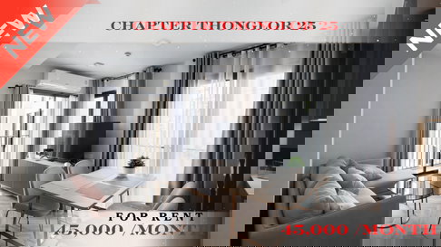 🍀🍀🍀 Prime condo location 🚆ให้เช่า📌 แชปเตอร์ ทองหล่อ 25(Line:@rent2022)BTS ทองหล่อ✨พร้อมเข้าอยู่🌼A11059