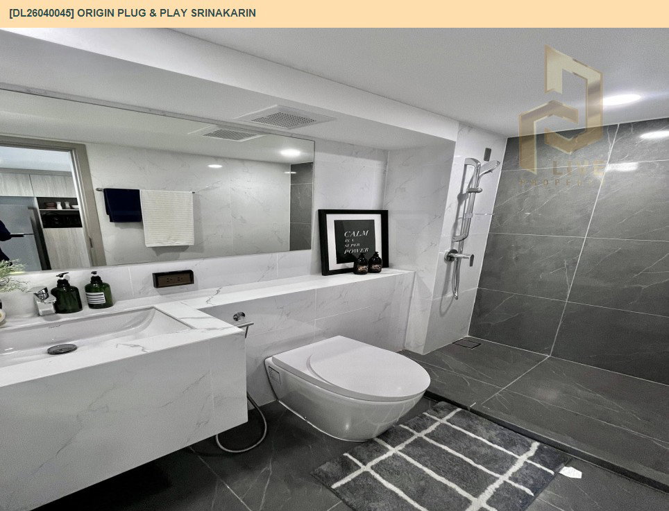 รูป DL26040045 ขายคอนโด ออริจิ้น ปลั๊ก แอนด์ เพลย์ ศรีนครินทร์ (Origin Plug & Play Srinakarin) ใกล้ - พร้อมเข้าอยู่ โทรด่วน 0614453194 LineID @162cjixi - รูปที่ 7/10