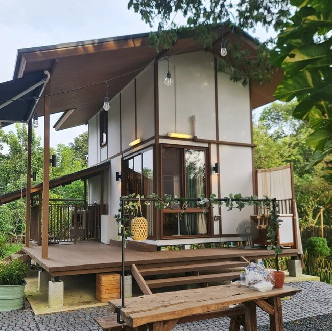 รูป ขายบ้านสำเร็จรูป บ้านโมดูลาร์ สไตล์ loft 1 ห้องนอน 1ห้องน้ำ ระเบียง และมีบ้านสำหรับสัตว์เลี้ยง รับสร้างทั่วประเทศ - รูปที่ 5/15