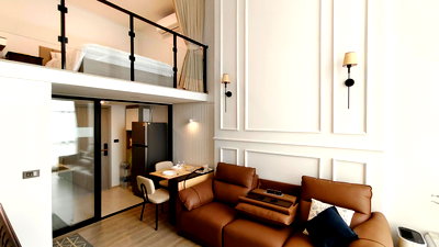 Condos for rent Makro Nakhon In : 🔥 Beautiful and very rare room for rent! ‼️ Origin Plug & Play Sirindhorn duplex unit, 2 floors, high ceilings, comfortable living, feels 